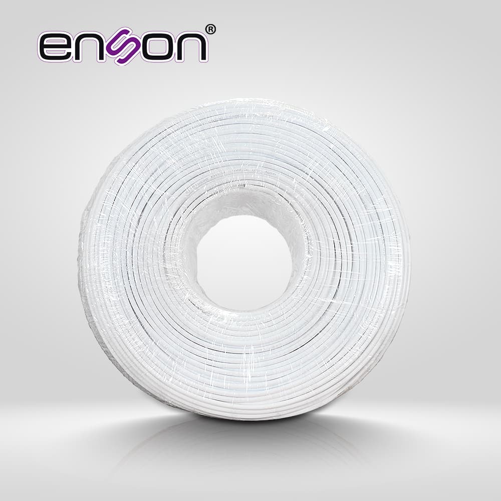 CABLE UTP SIAMES ENSON 51101W500 4C PARA DATOS Y DOS CABLES CALIBRE 18AWG (ROJO Y NEGRO) PARA ALIMENTACION, DISEÑADO PARA SU USO EN SOLUCIONES DE CCTV UNICAMENTE, BOBINA DE 500 METROS COLOR BLANCO PARA SU USO EN EXTERIOR - Miniatura 4