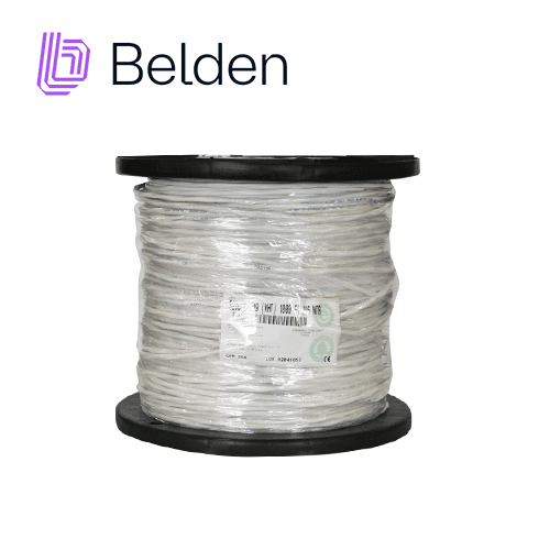 CABLE DE AUDIO COMERCIAL Y SEGURIDAD BELDEN 5200FE 0091000 / INTERIOR / BLANCO / 2 CONDUCTORES / 16 AWG / MULTIFILAR / FORRO PVC / CMR / BLINDADO / BOBINA / 1,000 PIES 305 METROS - Miniatura 2