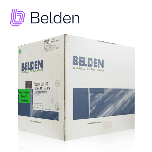 CABLE DE ALARMA CONTRA INCENDIOS BELDEN 5220UL 002U1000 / INTERIOR / ROJO / 2 CONDUCTORES / 16 AWG / SOLIDO / FORRO PVC / CMR - FPLR / EN CAJA / 1,000 PIES 305 METROS - Miniatura 2