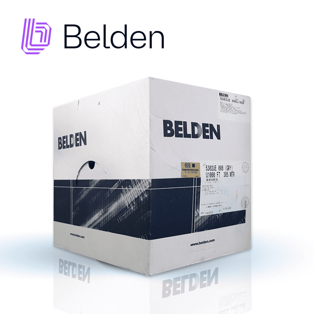 CABLE DE SEGURIDAD Y SONIDO BELDEN 5302UE 008U1000 / INTERIOR / GRIS / 4 CONDUCTORES / 18 AWG / MULTIFILAR / FORRO PVC / CMR / EN CAJA / 1,000 PIES 305 METROS - Miniatura 2