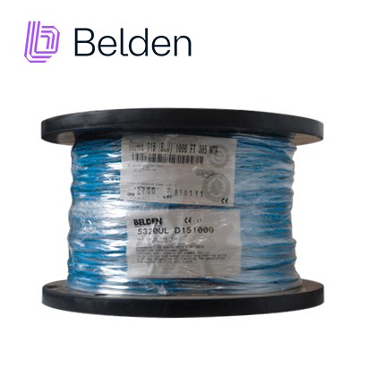 CABLE DE ALARMA CONTRA INCENDIOS BELDEN 5320UL D151000 / INTERIOR / AZUL / 2 CONDUCTORES / 18 AWG / SOLIDO / FORRO PVC / CMR - FPLR / BOBINA / 1,000 PIES 305 METROS - Miniatura 2