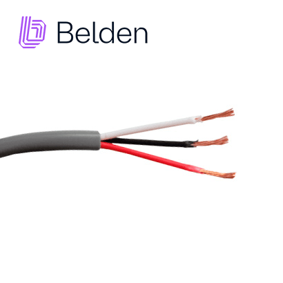 CABLE DE AUDIO COMERCIAL Y SEGURIDAD BELDEN 5501UE 0081000 / INTERIOR / GRIS / 3 CONDUCTORES / 22 AWG / MULTIFILAR / FORRO PVC / CMR / BOBINA / 1,000 PIES 305 METROS - Miniatura 3