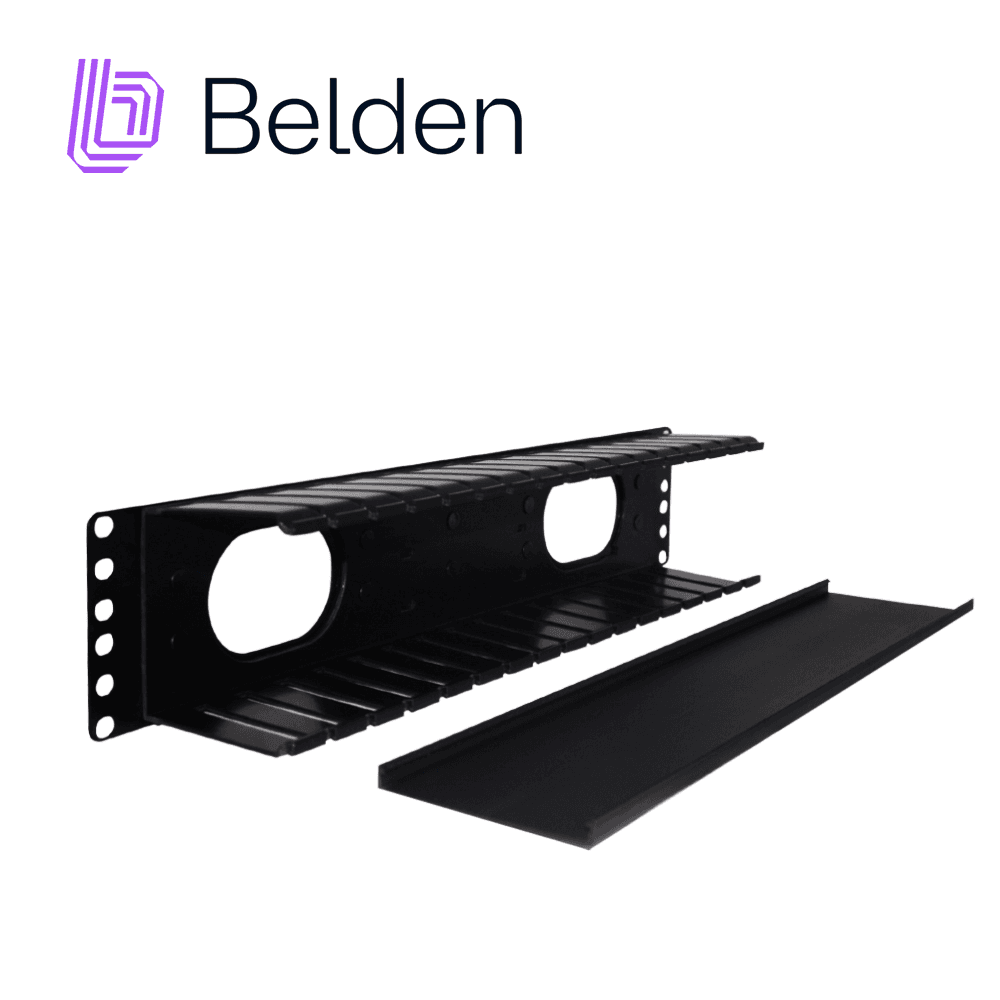 ORGANIZADOR HORIZONTAL BELDEN 9512-1902N / NEGRO / 2UR / CON TAPA - Miniatura 2