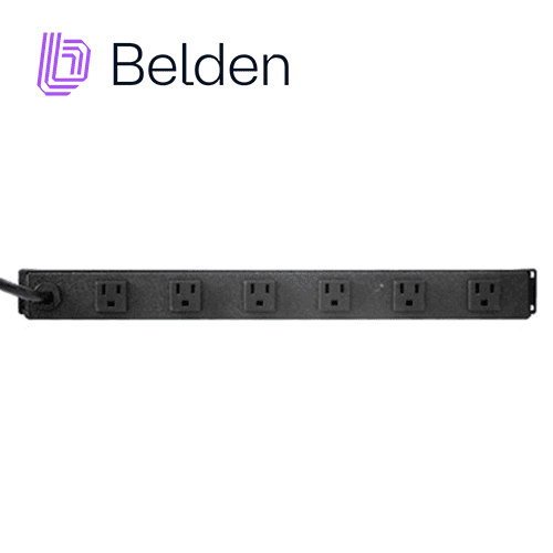 BARRA MULTICONTACTO PDU BELDEN 9BF1-061002 / 6 CONTACTOS FRONTALES / 5 - 15 PLUG / 15A/120V - Miniatura 4