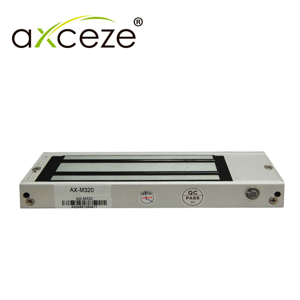 CHAPA MAGNETICA AXCEZE AX-M320 EJERCE UNA FUERZA DE SUJECION DE 300 LIBRAS (158KG) FABRICADO EN ALUMINIO DIMENSIONES 20.5 X 170 X 37 MM IDEAL PARA PUERTAS ABATIBLES DE MADERA O ALUMINIO - Miniatura 2