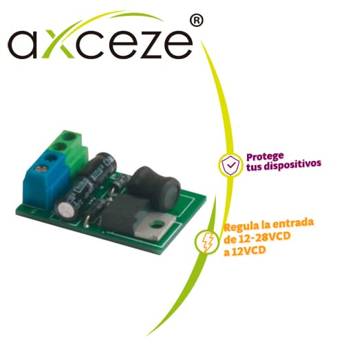 REGULADOR DE VOLTAJE AX-RELAY8 VOLTAJE DE ENTRADA EN RANGO DE 12-28VCD VOLTAJE DE SALIDA 12VCD HASTA 1A - Miniatura 2