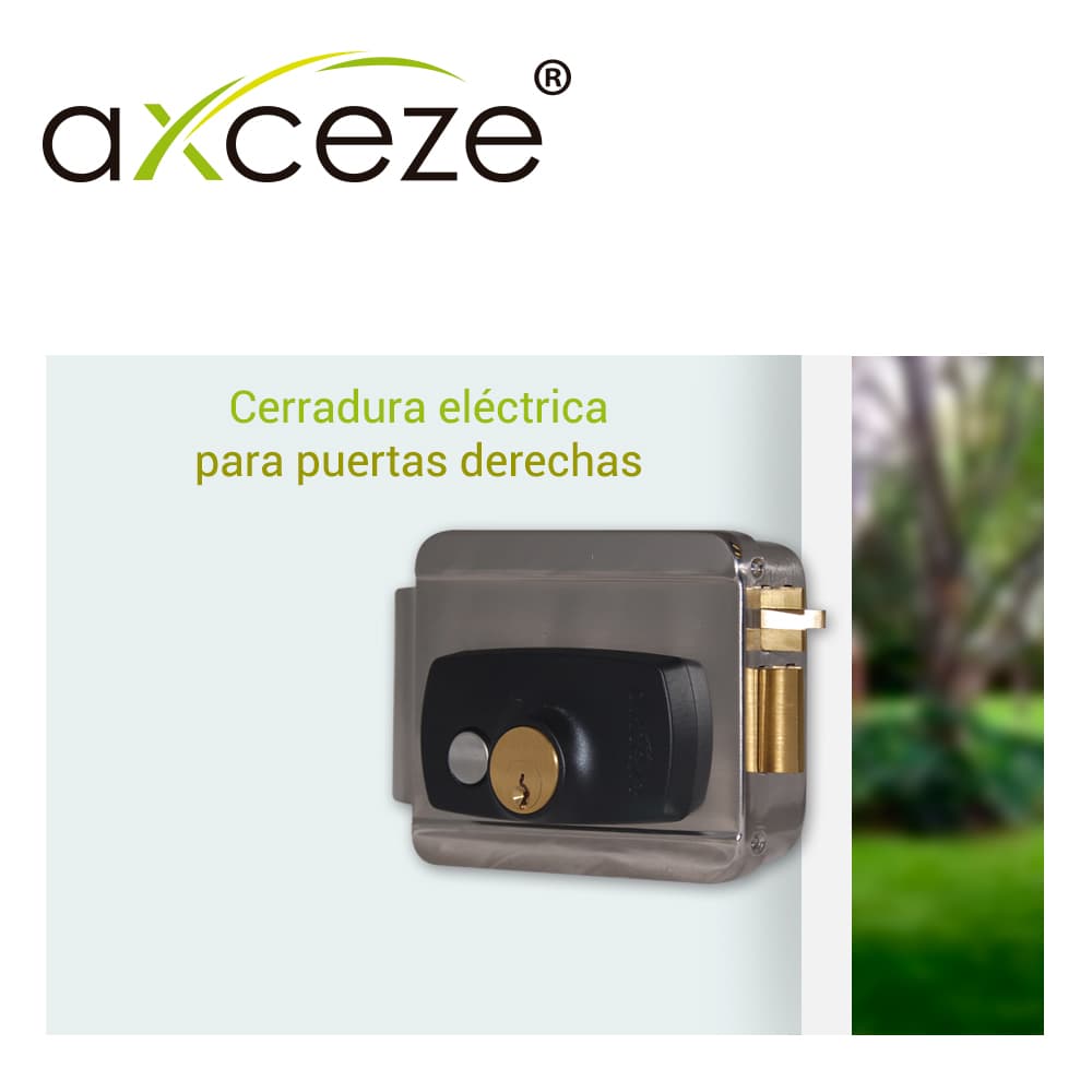 CERRADURA ELECTRICA DE SOBREPONER PARA PUERTAS DERECHAS AXCEZE AX-SLOCK PARA PUERTAS CON APERTURA INTERNA - Miniatura 3