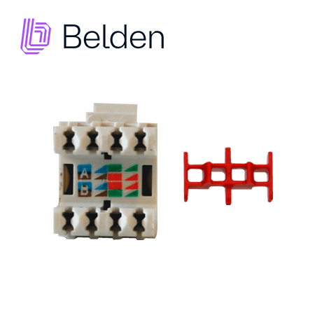 CONECTOR MODULAR JACK RJ45 CAT5E BELDEN AX101309 ESTILO KEYCONNECT BLANCO COMPATIBLE CON FACEPLATE AX102660,AX102655,AX102249 PATCH PANEL MODULAR AX103114,AX103115,AX104599 ESQUEMA DE CABLEADO T568A/B HERRAMIENTA COMPATIBLE AX100749 USO INTERIOR CALI - Miniatura 4