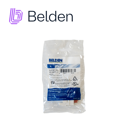 CONECTOR MODULAR JACK RJ45 CAT5E BELDEN AX101309 ESTILO KEYCONNECT BLANCO COMPATIBLE CON FACEPLATE AX102660,AX102655,AX102249 PATCH PANEL MODULAR AX103114,AX103115,AX104599 ESQUEMA DE CABLEADO T568A/B HERRAMIENTA COMPATIBLE AX100749 USO INTERIOR CALI - Miniatura 5