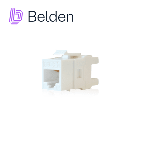 CONECTOR MODULAR JACK CAT6+ RJ45 BELDEN AX101320 / KEYCONNECT / INTERIOR / BLANCO / PIEZA - Miniatura 2