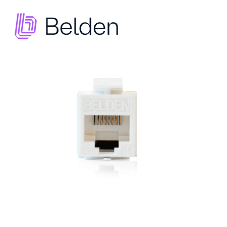CONECTOR MODULAR JACK CAT6+ RJ45 BELDEN AX101320 / KEYCONNECT / INTERIOR / BLANCO / PIEZA - Miniatura 3