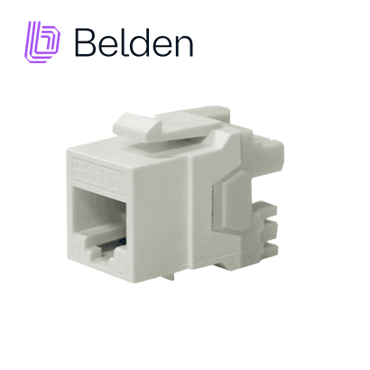 CONECTOR MODULAR JACK CAT6A RJ45 BELDEN AX102282 / KEYCONNECT / INTERIOR / BLANCO / PIEZA - Miniatura 3