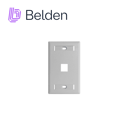 PLACA DE PARED (FACEPLATE) BELDEN AX102660 / INTERIOR / BLANCO /1 PUERTO / PIEZA - Miniatura 2