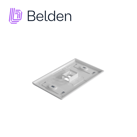 PLACA DE PARED (FACEPLATE) BELDEN AX102660 / INTERIOR / BLANCO /1 PUERTO / PIEZA - Miniatura 3