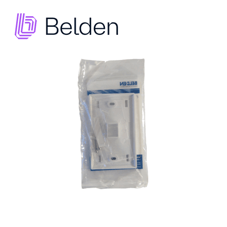 PLACA DE PARED (FACEPLATE) BELDEN AX102660 / INTERIOR / BLANCO /1 PUERTO / PIEZA - Miniatura 4
