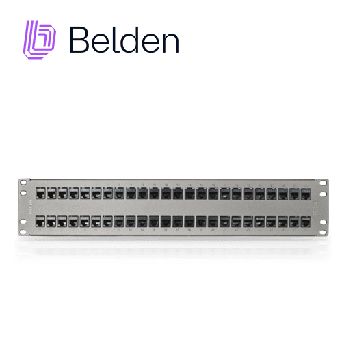 PATCH PANEL KEYCONNECT CAT6A BELDEN AX103256 / TITANIUM / 48 PUERTOS / 2UR / PRECARGADO / PIEZA - Miniatura 2