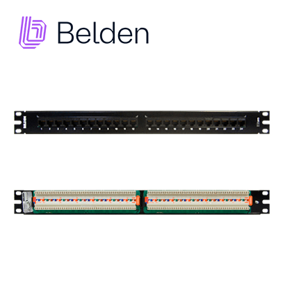 PATCH PANEL BELDEN AX103258 CAT5E 24PTOS 1U PRECARGADO - Miniatura 4