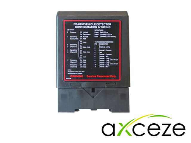 DETECTOR DE MASA AXCEZE AX-LOOP24 SENSOR DE DOBLE CANAL, CUENTA CON 2 SALIDAS DE RELEVADOR N.O. ALIMENTACION 110VCA COMPATIBLE CON LA MAYORIA DE LAS BARRERAS DEL MERCADO ***NECESITA LOOP - Miniatura 2