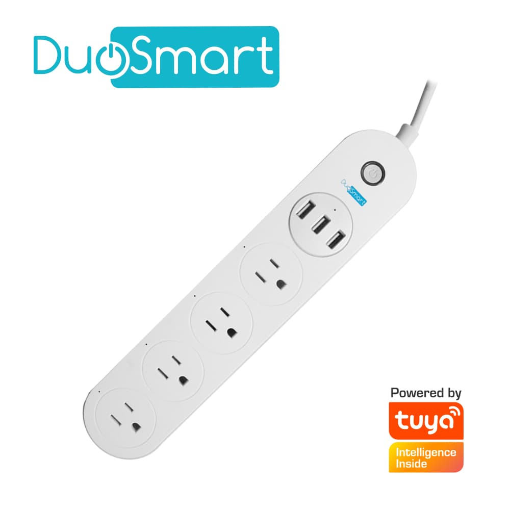 BARRA MULTICONTACTO WIFI DUOSMART B50 CON CONTROL INDEPENDIENTE DE CONTACTOS Y USB COMPATIBLE CON APP DUOSMART - Miniatura 2