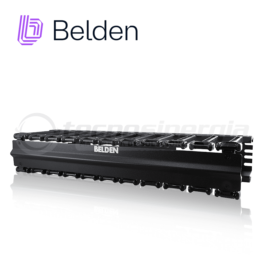 ORGANIZADOR HORIZONTAL CON DEDOS MOLDEADOS Y CUBIERTA ABATIBLE BELDEN BHH192UR / INTERIOR / NEGRO / 2UR / PIEZA - Miniatura 2