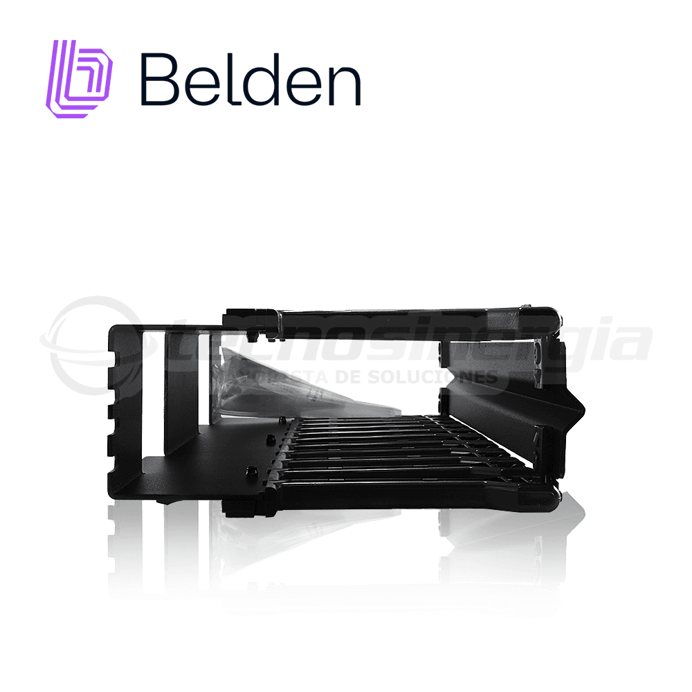 ORGANIZADOR HORIZONTAL CON DEDOS MOLDEADOS Y CUBIERTA ABATIBLE BELDEN BHH192UR / INTERIOR / NEGRO / 2UR / PIEZA - Miniatura 3