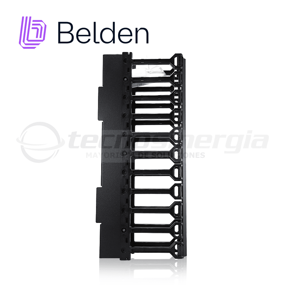 ORGANIZADOR HORIZONTAL CON DEDOS MOLDEADOS Y CUBIERTA ABATIBLE BELDEN BHH192UR / INTERIOR / NEGRO / 2UR / PIEZA - Miniatura 5