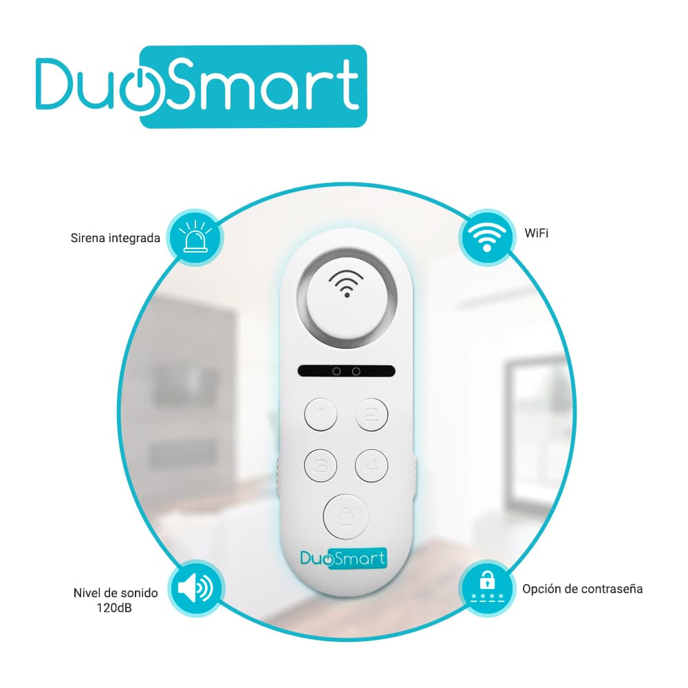 SENSOR MAGNETICO WIFI 2.4 GHZ DUOSMART C60 CON SIRENA INCLUIDA 2 MODOS DE OPERACION 2 SONIDOS DE NOTIFICACION COMPATIBLE CON ESCENAS EN APP Y EN ASISTENTES VIRTUALES ALEXA Y GOOGLE HOME **NO ACEPTA DISPOSITIVOS ADICIONALES** - Miniatura 3