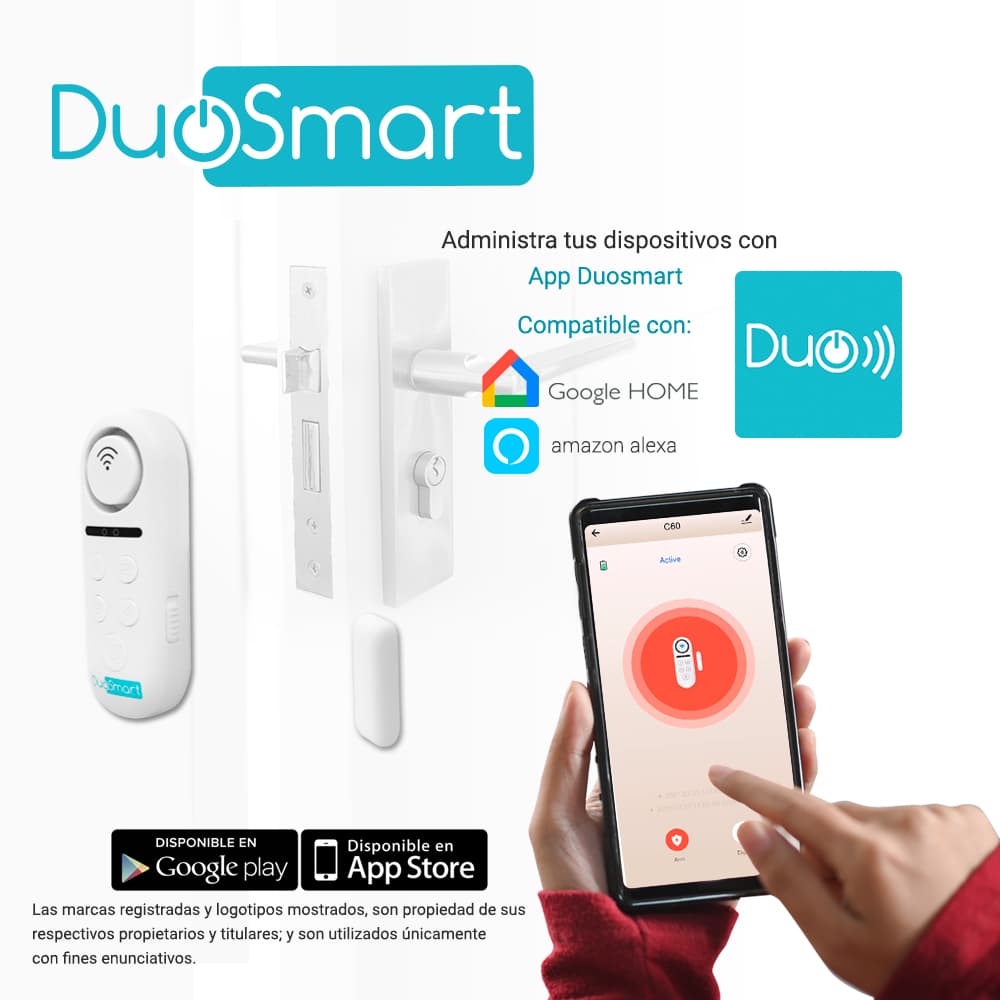 SENSOR MAGNETICO WIFI 2.4 GHZ DUOSMART C60 CON SIRENA INCLUIDA 2 MODOS DE OPERACION 2 SONIDOS DE NOTIFICACION COMPATIBLE CON ESCENAS EN APP Y EN ASISTENTES VIRTUALES ALEXA Y GOOGLE HOME **NO ACEPTA DISPOSITIVOS ADICIONALES** - Miniatura 5