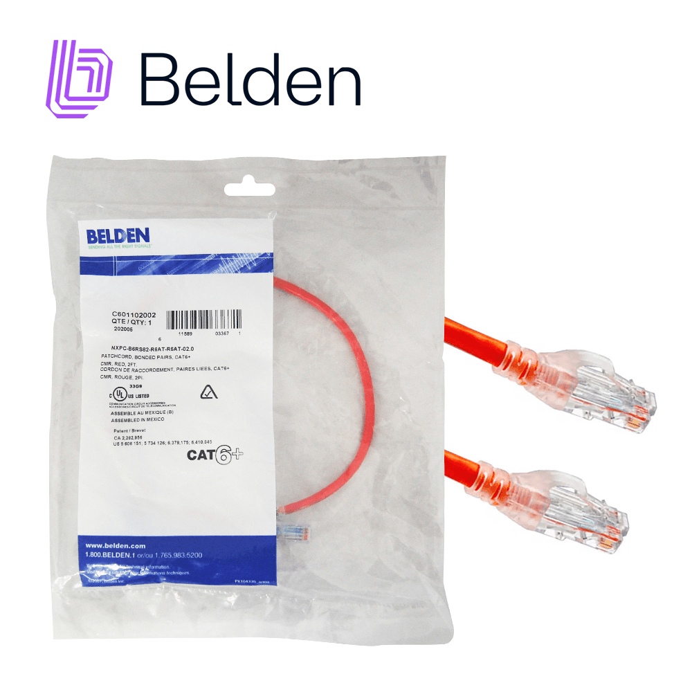 PATCHCORD UTP CAT6 BELDEN C601102002 0.6MTS ROJO  - Miniatura 2