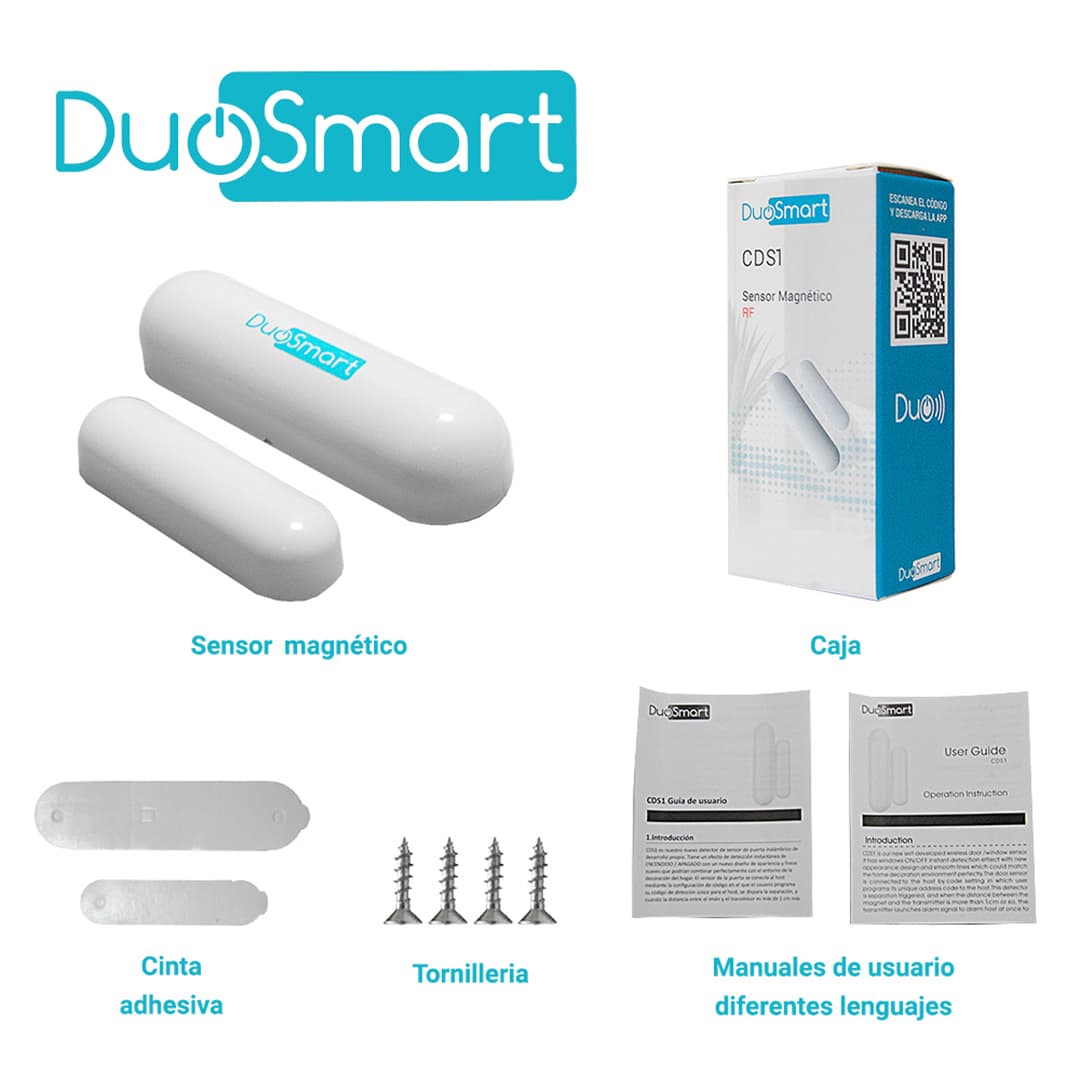 SENSOR MAGNETICO RF SERIE C DUOSMART CDS1 **COMPATIBLE CON PANELES B20 C10 C20 Y C30** - Miniatura 6