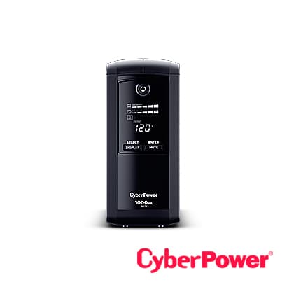 NO BREAK UPS TORRE CYBERPOWER CP1000AVRLCD 1000VA/600W / PANEL LCD / 5 CONTACTOS CON RESPALDO Y SUPRESION DE PICOS / 4 CONTACTOS CON SUPRESION DE PICOS. - Miniatura 2