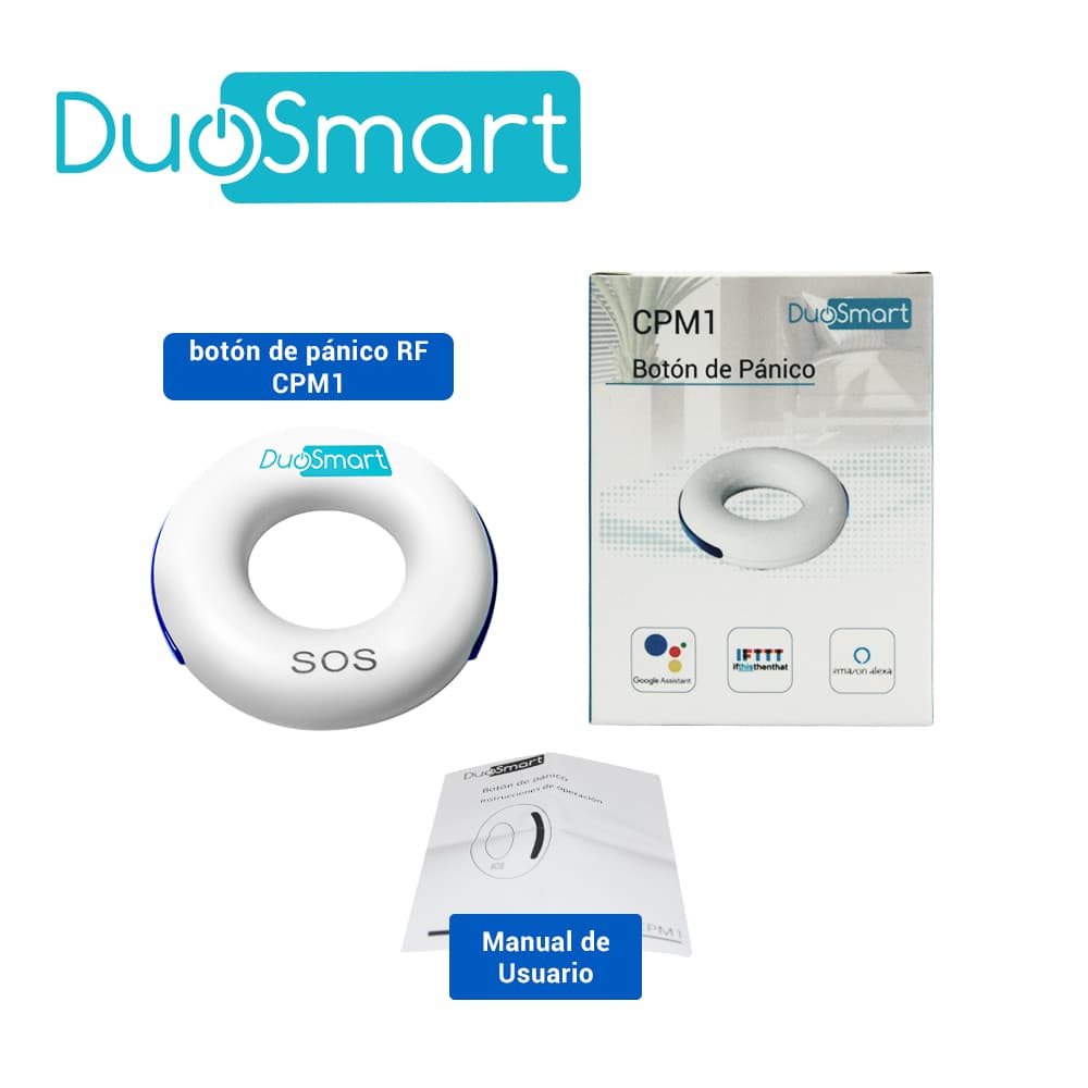 BOTON DE PANICO RF SERIE C DUOSMART CPM1 -COMPATIBLE CON PANELES B20 C10 C20 Y C30-NO INCLUYE BATERIAS - Miniatura 6