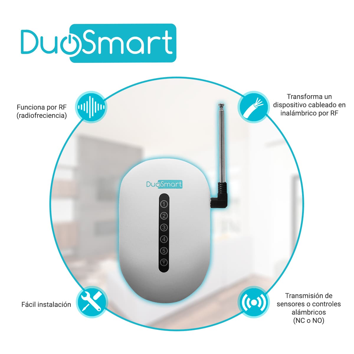 REPETIDOR DE SEÑAL RF 433.92 DUOSMART CREP1 **COMPATIBLE CON PANELES Y SENSORES SERIE C** - Miniatura 3
