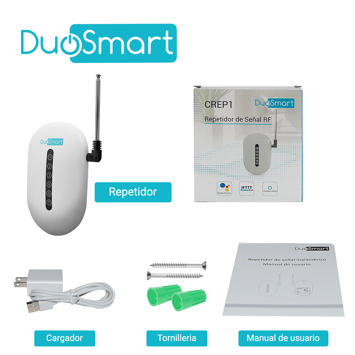 REPETIDOR DE SEÑAL RF 433.92 DUOSMART CREP1 **COMPATIBLE CON PANELES Y SENSORES SERIE C** - Miniatura 6