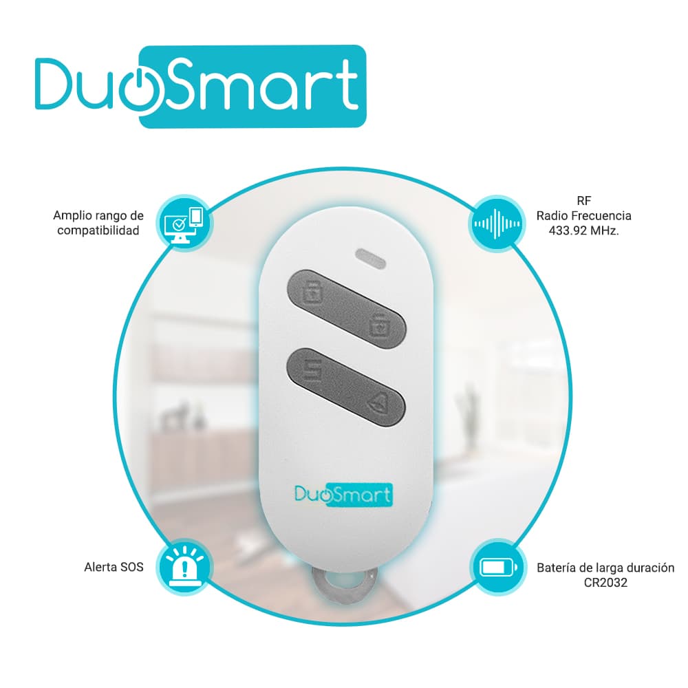 LLAVERO INALAMBRICO RF SERIE C DUOSMART CRM1 COMPATIBLE CON PANELES C10 C20 Y C30 (PRODUCTO EN BOLSA) - Miniatura 3