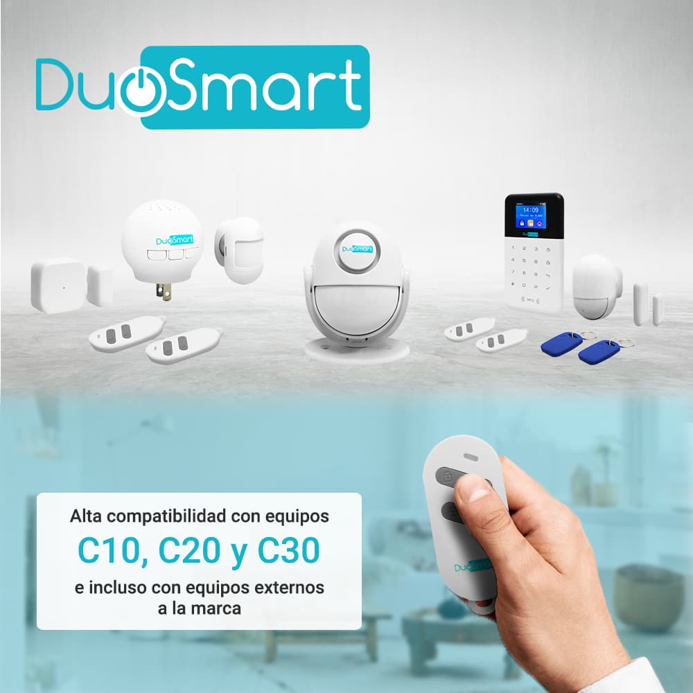 LLAVERO INALAMBRICO RF SERIE C DUOSMART CRM1 COMPATIBLE CON PANELES C10 C20 Y C30 (PRODUCTO EN BOLSA) - Miniatura 5