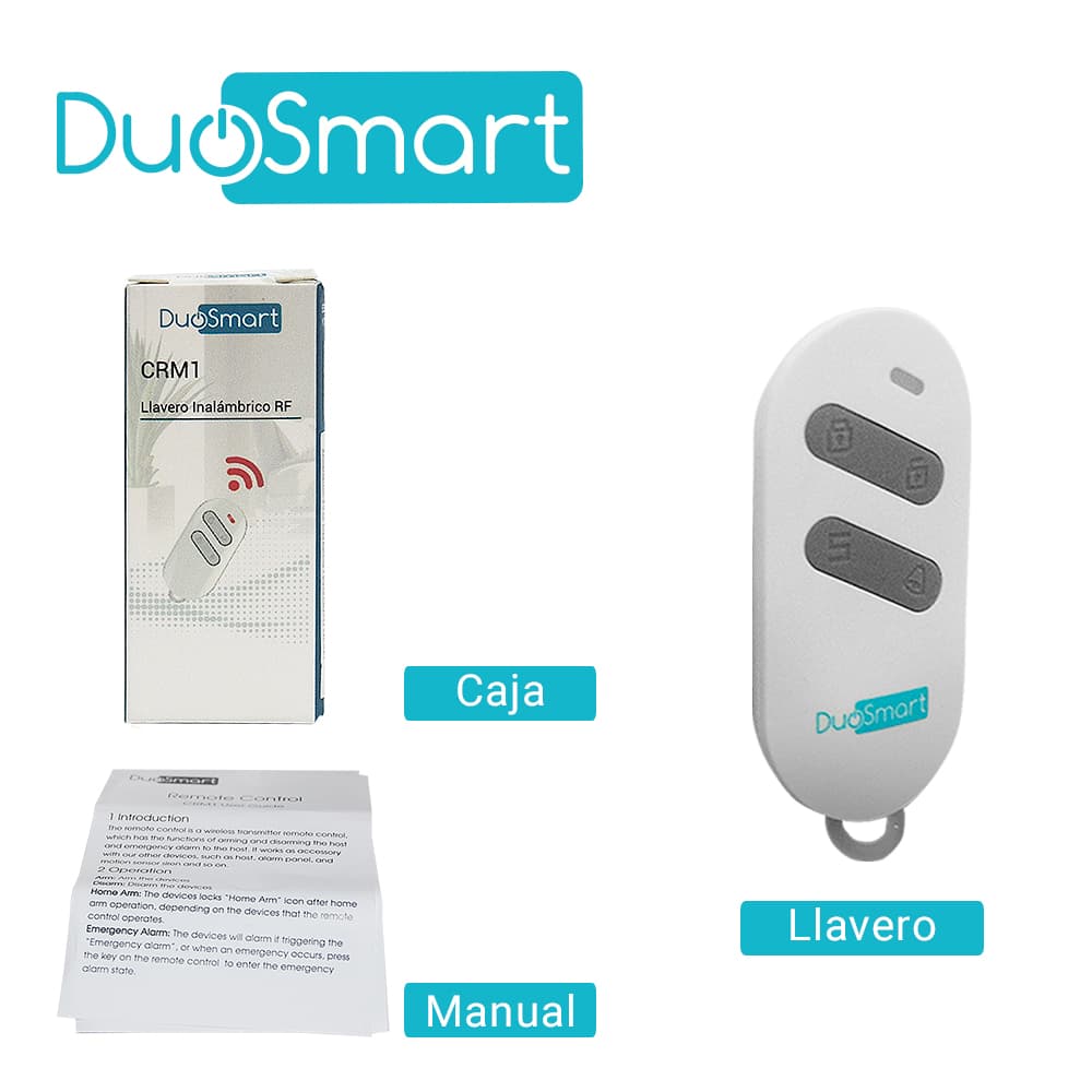 LLAVERO INALAMBRICO RF SERIE C DUOSMART CRM1 COMPATIBLE CON PANELES C10 C20 Y C30 (PRODUCTO EN BOLSA) - Miniatura 6