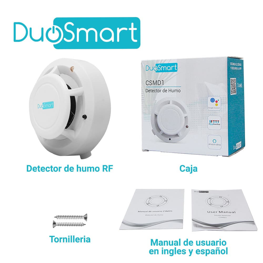 DETECTOR DE HUMO RF SERIE C 433.92 DUOSMART CSMD1 **COMPATIBLE CON PANELES B20 C10 C20 Y C30**  - Miniatura 6