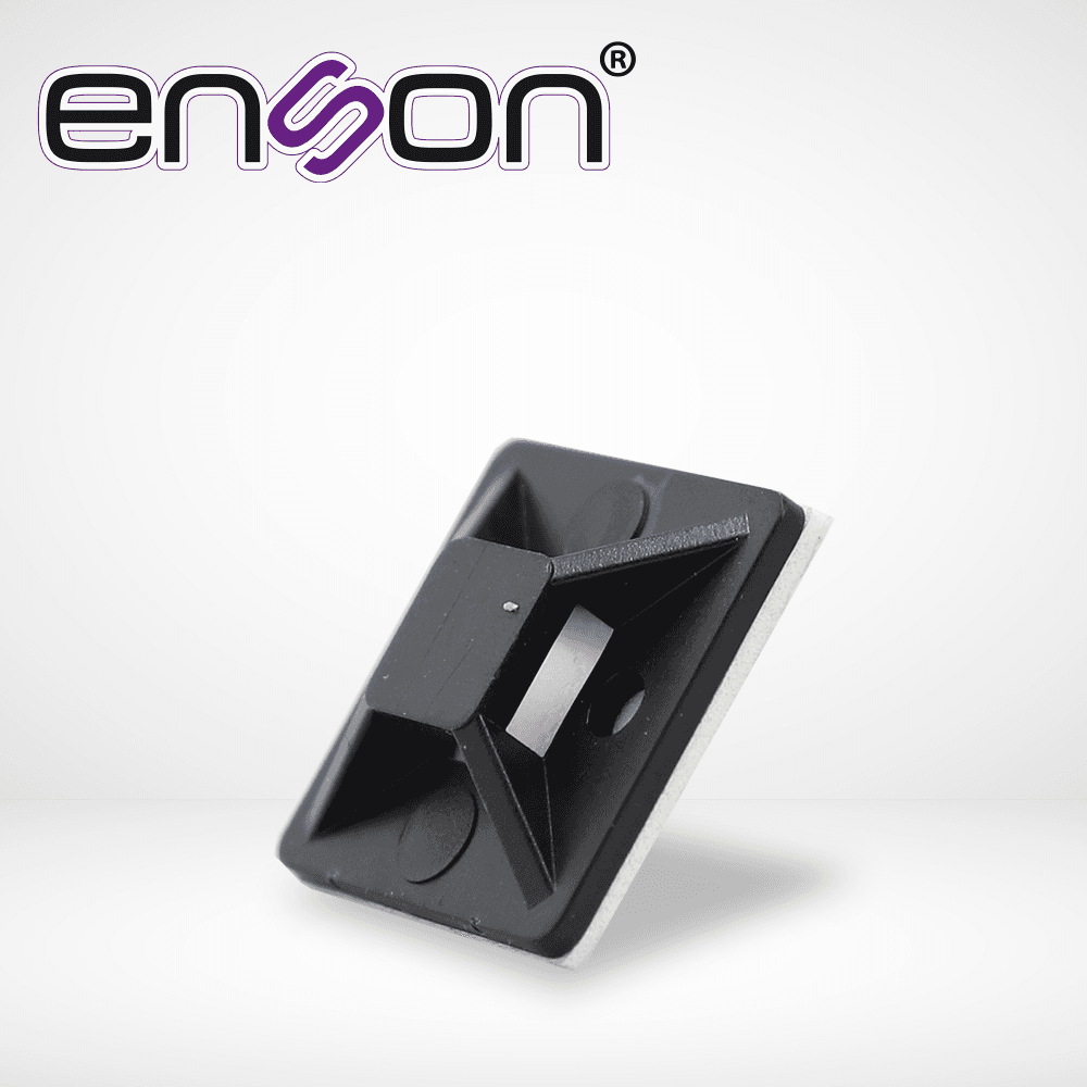 BASE PORTA CINCHO DE NYLON ENSON ENS-AG19 DE 25 X 25MM AUTOADHERIBLE BOLSA DE 100 PZ
 - Miniatura 3