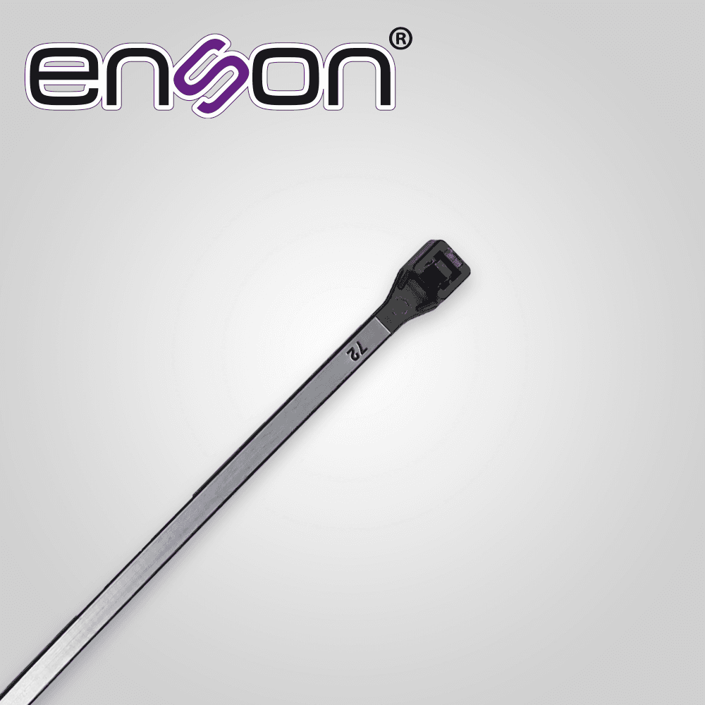 CINCHO DE NYLON ENSON ENS-CH190B COLOR NEGRO DE 4.8 X 190MM DE LONGITUD FUERZA DE TENSION DE HASTA 22 KGS - Miniatura 3