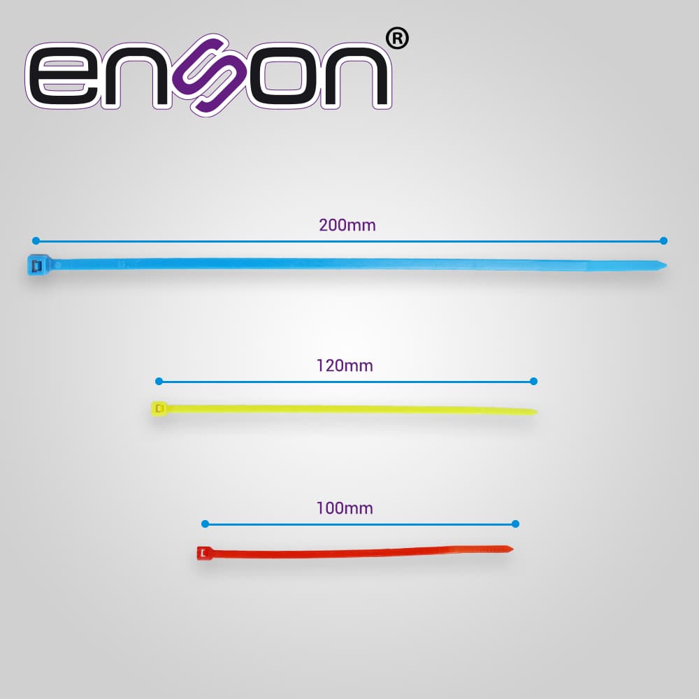 KIT DE CINCHOS DE NYLON DE 75 PIEZAS ENS-CHKIT1 INCLUYE CINCHOS DE 100 120 Y 200MM 


 - Miniatura 5