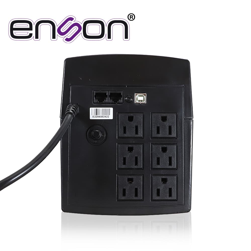 NO BREAK UPS ENSON ENS-EA2150 1500VA/900W 6 CONTACTOS CON BATERIA DE RESPALDO LINEA INTERACTIVA PANTALLA LCD VOLTAJE DE ENTRADA/SALIDA 120VAC - Miniatura 5