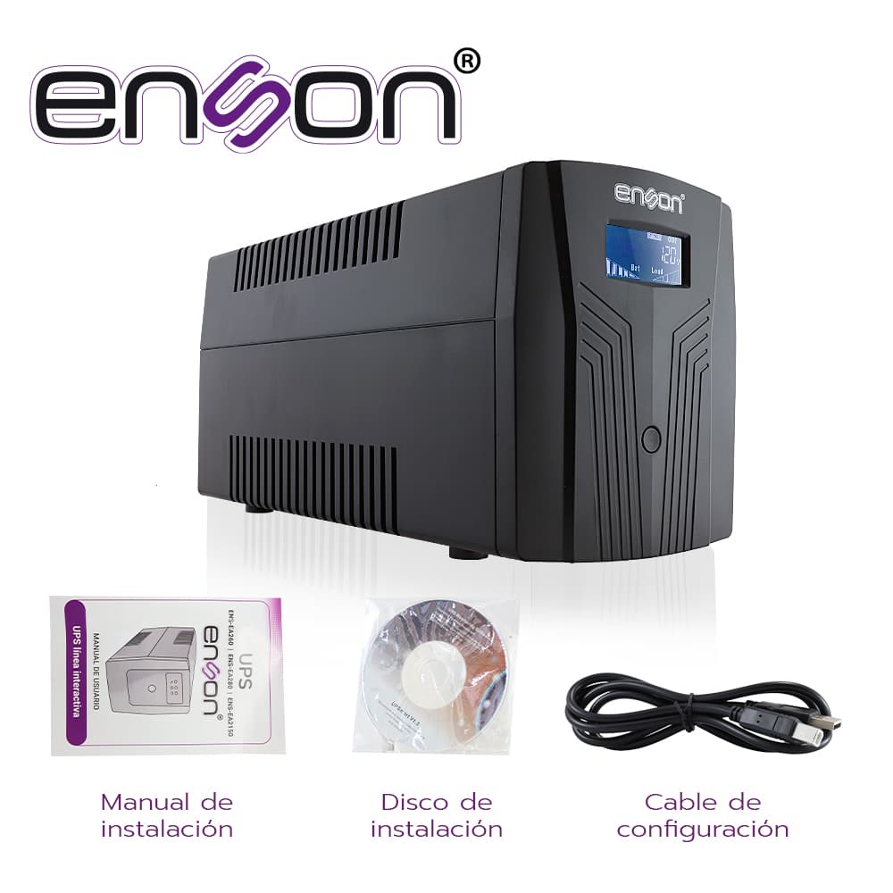 NO BREAK UPS ENSON ENS-EA2150 1500VA/900W 6 CONTACTOS CON BATERIA DE RESPALDO LINEA INTERACTIVA PANTALLA LCD VOLTAJE DE ENTRADA/SALIDA 120VAC - Miniatura 6