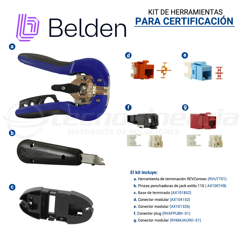 KIT DE HERRAMIENTAS PARA CERTIFICACION BELDEN BEL-TOOLSKIT INCLUYE LO NECESARIO PARA PRACTICA MODULO DE INSTALACION - Miniatura 2