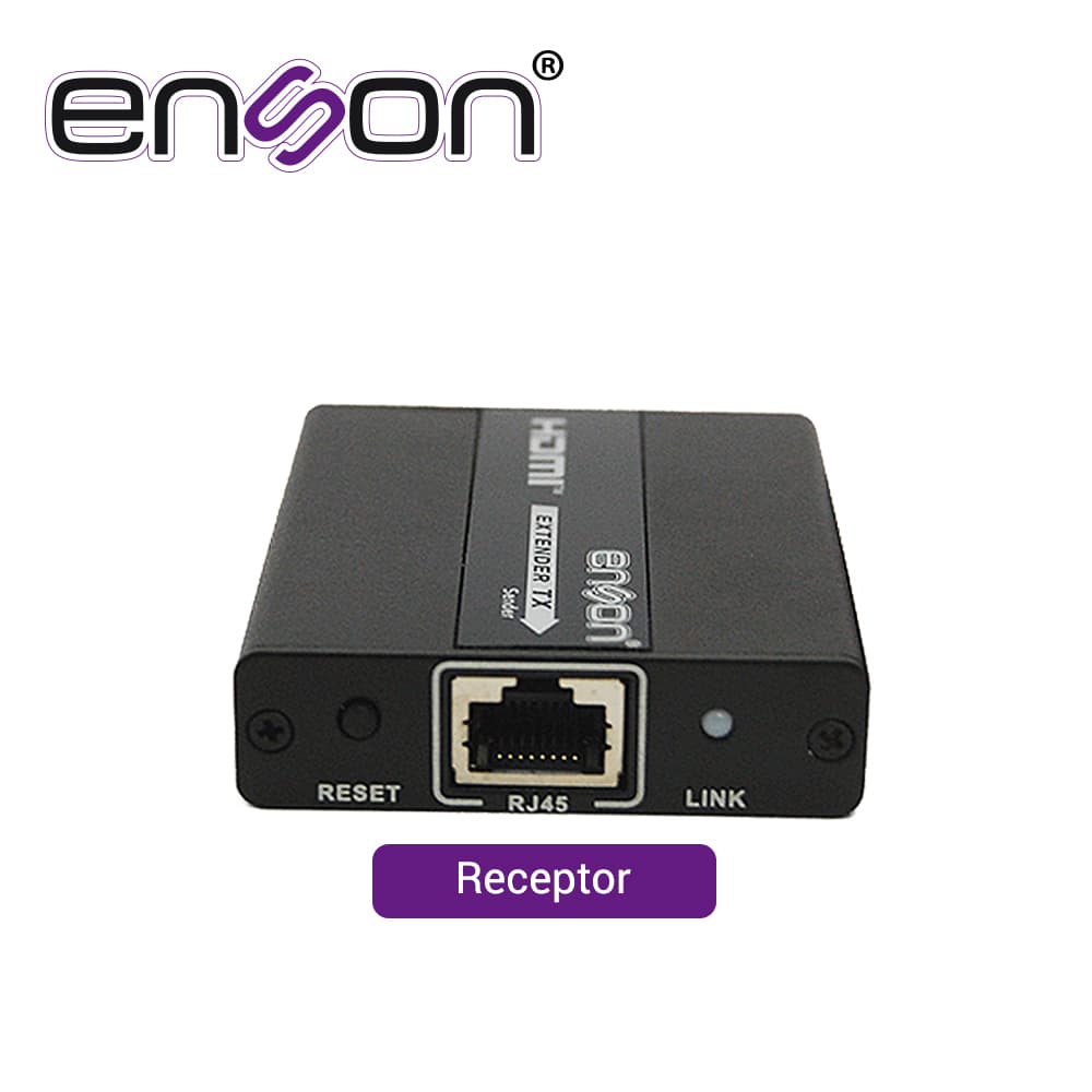 EXTENSOR HDMI ENSON ENS-HDMIE130 HASTA 120MTS DE TRANSMISION FULL HD 1080P@60HZ POR CABLE UTP CAT5E/CAT6 TRANSMITE SEÑAL IR PARA CONTROL REMOTO - Miniatura 4