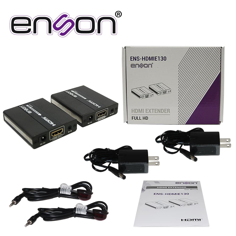 EXTENSOR HDMI ENSON ENS-HDMIE130 HASTA 120MTS DE TRANSMISION FULL HD 1080P@60HZ POR CABLE UTP CAT5E/CAT6 TRANSMITE SEÑAL IR PARA CONTROL REMOTO - Miniatura 5