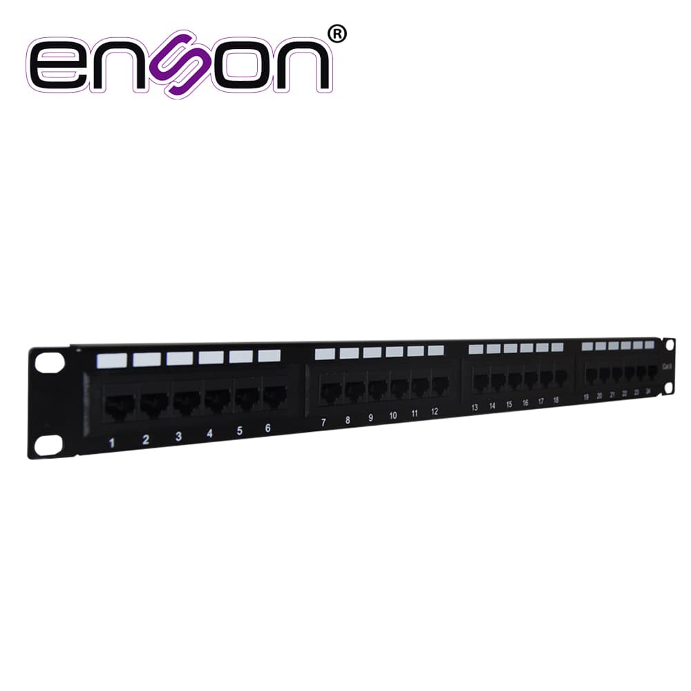 PATCH PANEL ENSON ENS-PA24P6 1UR PRECARGADO CAT6 24 PUERTOS MONTAJE EN RACK ESTANDAR 19 PULGADAS - Miniatura 4
