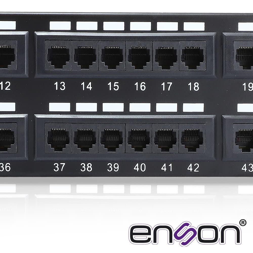 PATCH PANEL ENSON ENS-PA48P7 2UR PRECARGADO CAT6 48 PUERTOS MONTAJE EN RACK ESTANDAR 19 - Miniatura 5