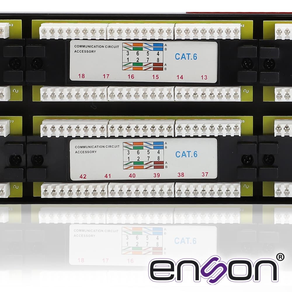 PATCH PANEL ENSON ENS-PA48P7 2UR PRECARGADO CAT6 48 PUERTOS MONTAJE EN RACK ESTANDAR 19 - Miniatura 6