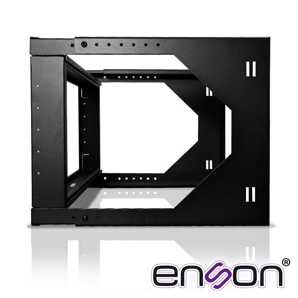 RACK PARED ENSON ENS-RKGO6U 6UR PREPARADO PARA ANCLAJE EN PARED UR MARCADAS MARCO DE RACK ABATIBLE POSTES PARA TORNILLO 12-24 5/8 CAPACIDAD DE CARGA 35 KG IDEAL PARA SOLUCIONES DONDE EL ESPACIO ES REDUCIDO - Miniatura 4